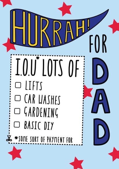 IOU lifts Father's Day Card 28898 created by Everdoodle