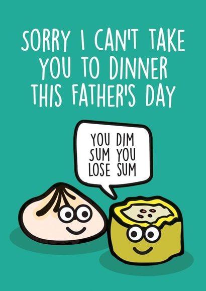 dim sum food Father's Day Card 31068 created by Thirty Mussels