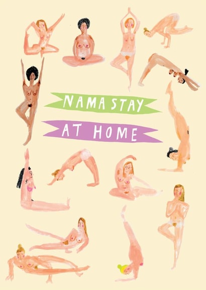 Namaste Namastay Just because Card 42047 created by Heather More Illustration