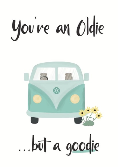 camper van oldie Birthday Card 17322 created by Wednesday's Wombat