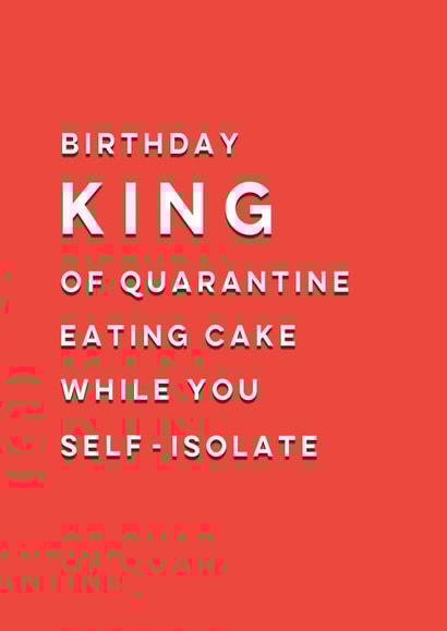 birthday quarantine Card 42296 created by Pepper Mint Cards