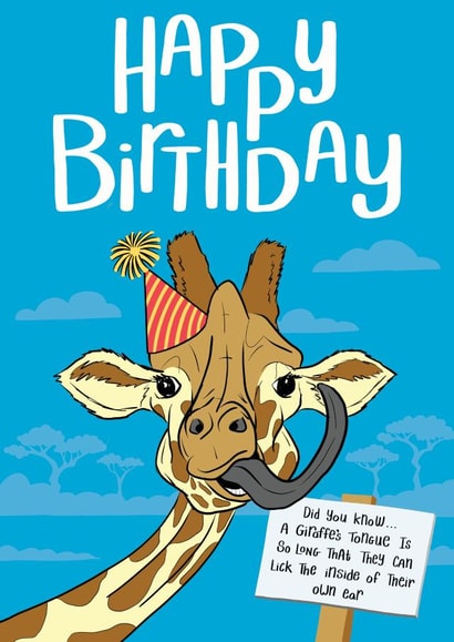 know giraffe Birthday Card 17582 created by Wit & Wisdom