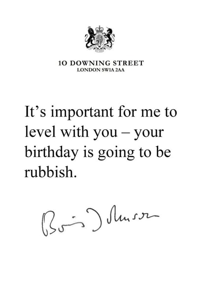 boris johnson important Birthday Card 29084 created by The Happy Bee