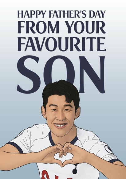 Funny Spurs Father's Day Card - Dad - Heung Min Son - From Your Favourite Son created by Bonne Nouvelle
