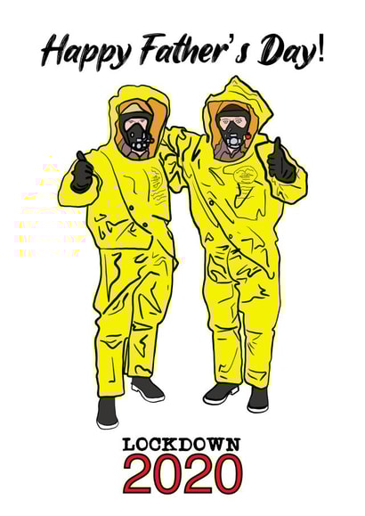 Lockdown Quarantine Social Distancing Father’s Day Card created by Funnilyenough