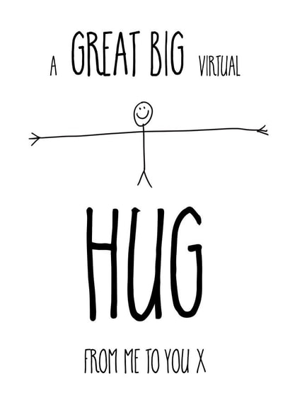 A great big virtual hug card created by Adam Regester