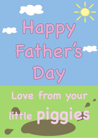 Peppa Pig Father's Day Card 41672 created by SnailMail