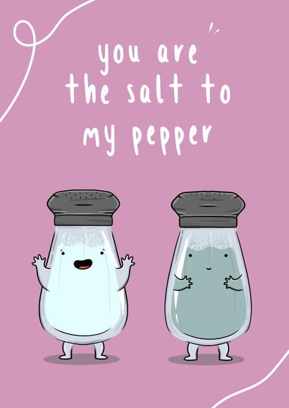Love salt and pepper Love & Friendship Card 17797 created by The Tipsy Turtle