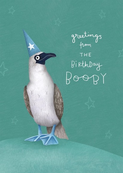 twitcher blue footed booby Birthday Card 10763 created by Nic Allan