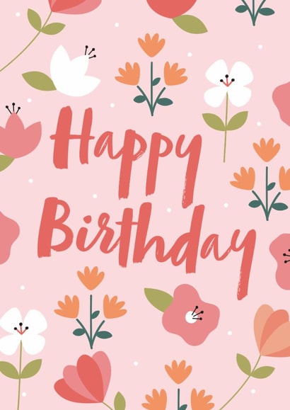 Floral Happy Birthday Card created by Juniper and Rose Studio