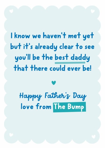 Heartfelt Typography Father's Day Card - New Daddy - From The Bump created by Percy & Pearl