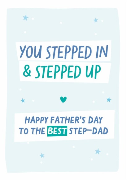 Stepped up adult Father's Day Card 9298 created by Percy & Pearl