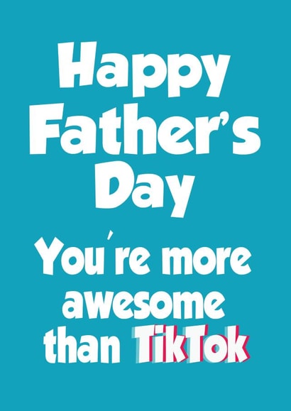 Tik Tok Father's Day card created by Tickled Pink