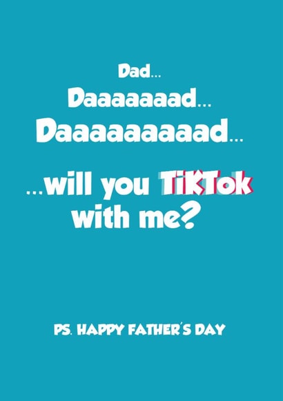 tiktok adult Father's Day Card 17847 created by Tickled Pink