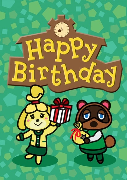 Birthday Animal Crossing Birthday Card 8636 created by Thirty Mussels