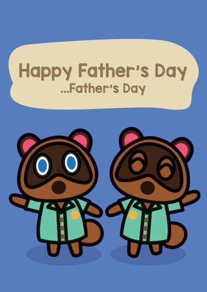 Animal Crossing Nintendo Switch Father's Day Card 31069 created by Thirty Mussels