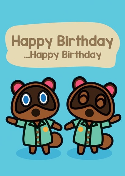 Birthday Animal Crossing Birthday Card 8637 created by Thirty Mussels