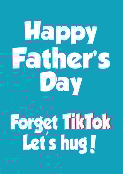 TikTok hug Father's Day Card 17850 created by Tickled Pink