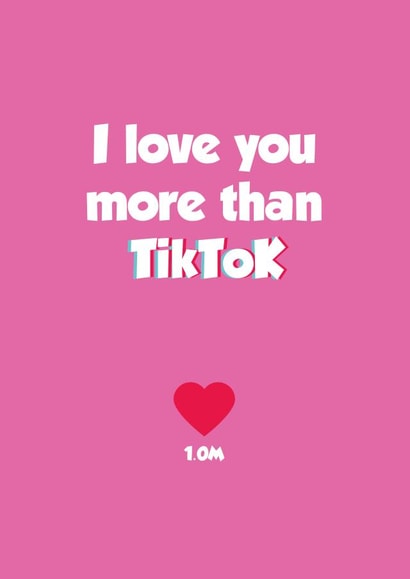 tik tok more than Love & Friendship Card 42570 created by Tickled Pink