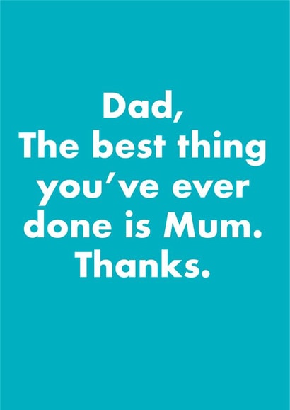 dad best Father's Day Card 12826 created by OBJECTABLES