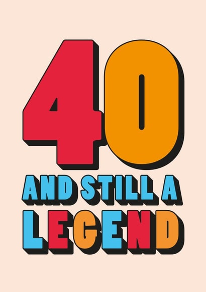 40 40th Birthday Card 4496 created by Joyful Joyful