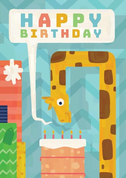 Children's Happy Giraffe Birthday Card created by Kyle Prior