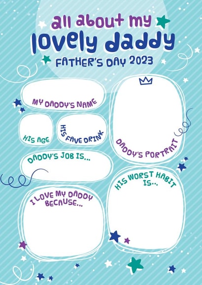 DIY All About Daddy Father's Day Card 2023 created by Mrs Best Paper Co.