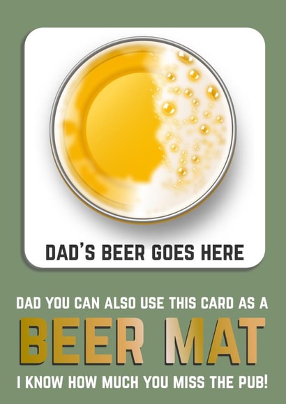 Dad's beer goes here Father's Day card created by Doodle Dot Design Co
