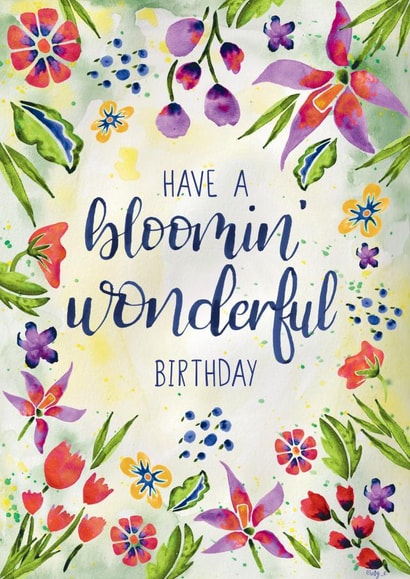 bloomin wonderful Birthday Card 18036 created by Michelle Gate