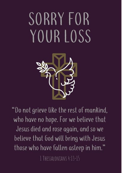 bereavement christian Sympathy Card 16746 created by Christian Gift Store