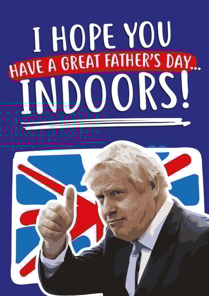 Boris Johnson Father's Day Card created by @linesbehind