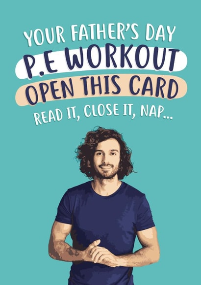 joe wicks workout Father's Day Card 33611 created by @linesbehind
