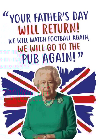 Queen Father's Day card created by @linesbehind