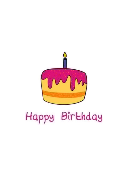 Happy Birthday Cake Card created by Aysha Samrin