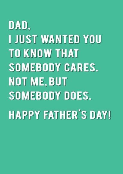 dad know Father's Day Card 28825 created by Redback Cards
