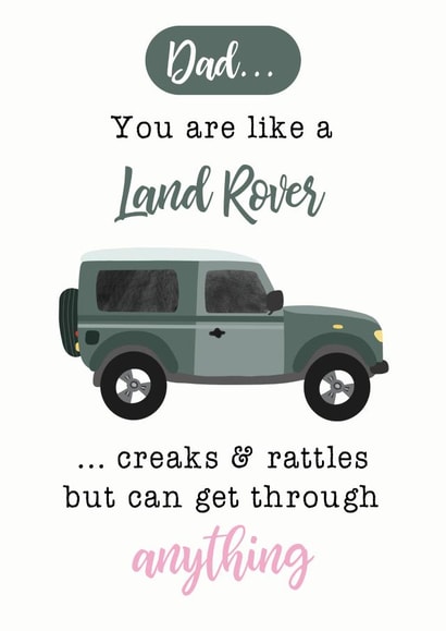 land rover classic Father's Day Card 6399 created by Nicole Julia