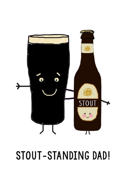 Stout-standing Father's Day card created by Of Life & Lemons Ltd.