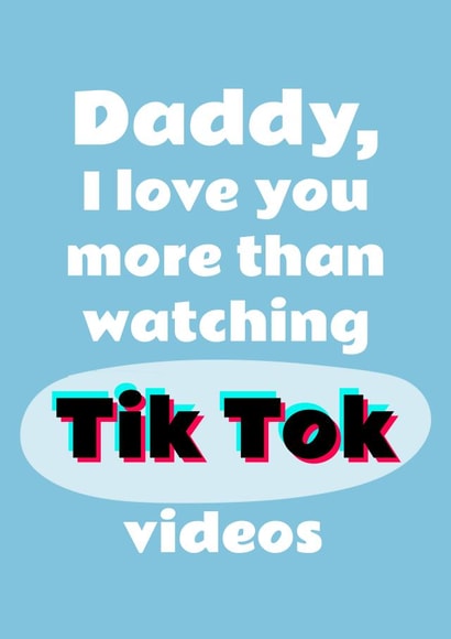 Tik Tok Father's Day card created by Dolli Does Design