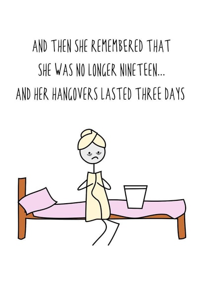Three day hangover card created by Hurrah For Gin
