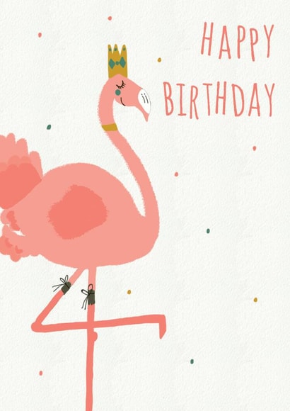 Happy Birthday Flamingo Card 42798 created by Annabel Collins