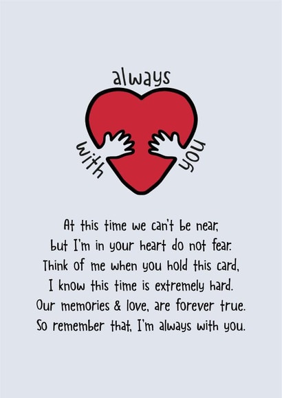 apart missing you Love & Friendship Card 13810 created by Poppy Lane