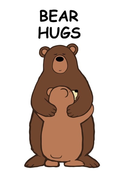 A BEAR HUG CARD created by CARDTOON