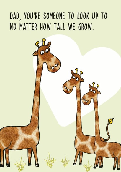 dad giraffe Father's Day Card 10484 created by Rulu