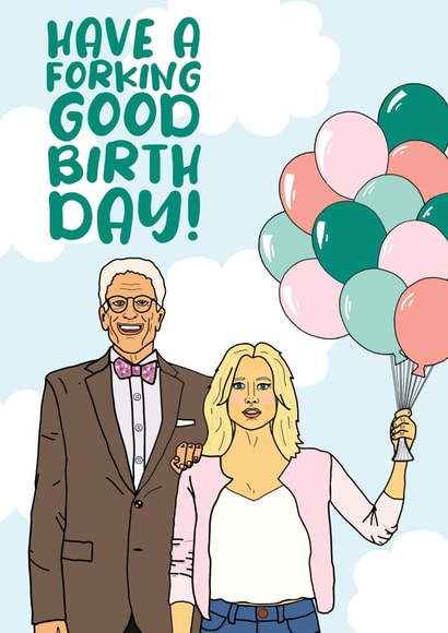 The Good Place Michael & Eleanor, Forking Good Birthday created by Charles Makes