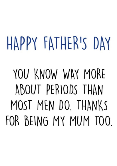 funny single dad Father's Day Card 9121 created by Pack a Punch Designs