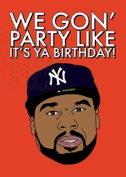 50cent rap Birthday Card 10427 created by Keepseyshop