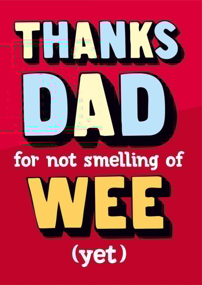 Thanks Dad Father's Day card created by Dean Morris Cards