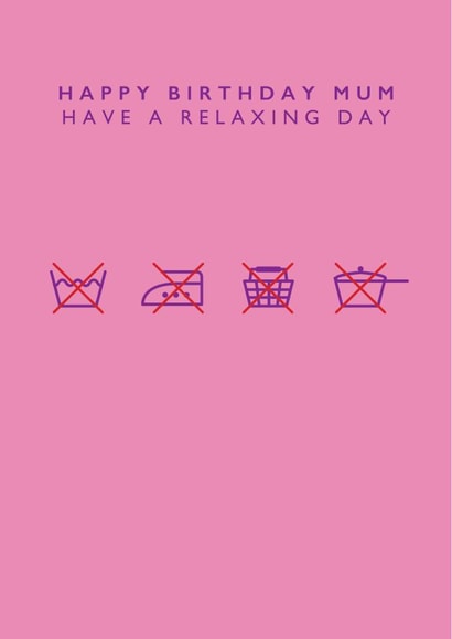 mum relaxing Birthday Card 18007 created by LOVEDAY DESIGNS on Thortful