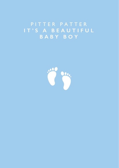 pitter patter New Baby Card 42686 created by LOVEDAY DESIGNS on Thortful