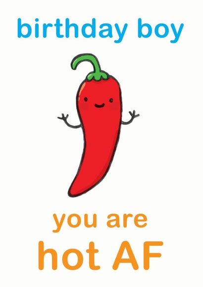 boy hot Birthday Card 10003 created by Sarah-Anne Brown